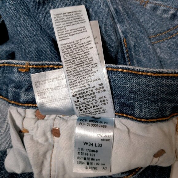 Levi Strauss Levis 501 Button Fly Jeans 32x31 Actual Size Blue Denim READ - Picture 6 of 16